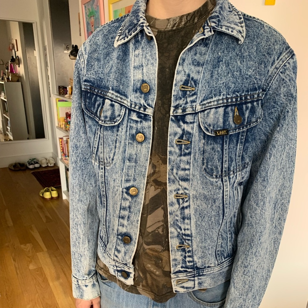 Vintage Lee Jean Jacket Acid Wash